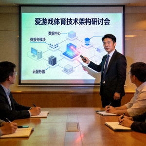 爱游戏体育首席技术官在技术研讨会中讲解架构图