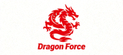 Dragon Force电竞俱乐部logo - 红色龙形图案代表力量与激情