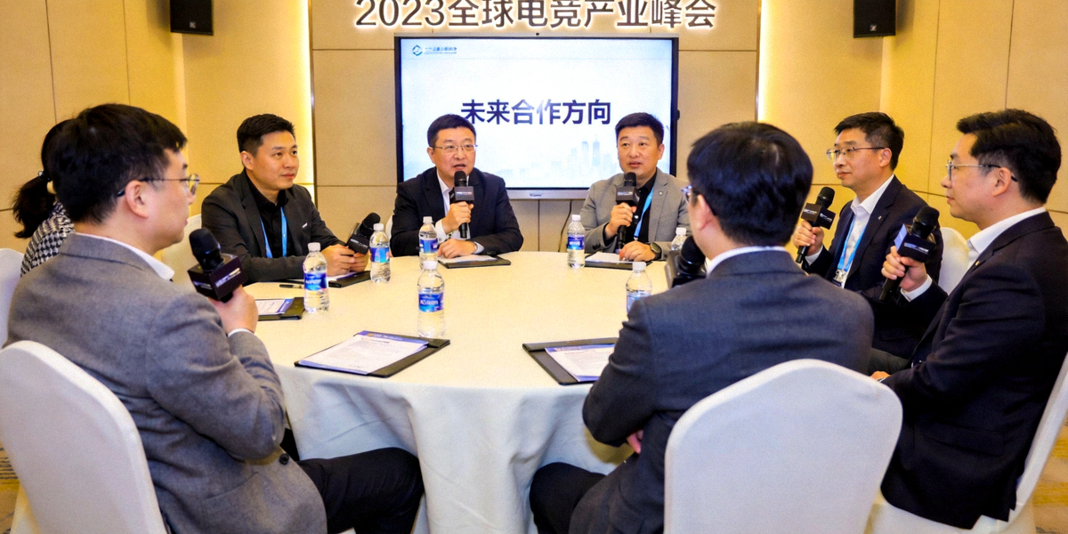 2023全球电竞产业峰会现场，行业领袖探讨未来合作方向