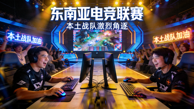 东南亚地区电竞赛事现场，本土战队激烈角逐