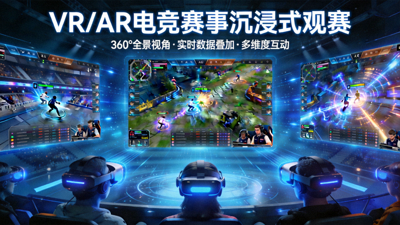 VR/AR技术应用于电竞赛事转播，提供沉浸式观赛体验