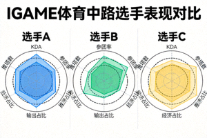IGAME体育选手数据雷达图：中路选手表现对比