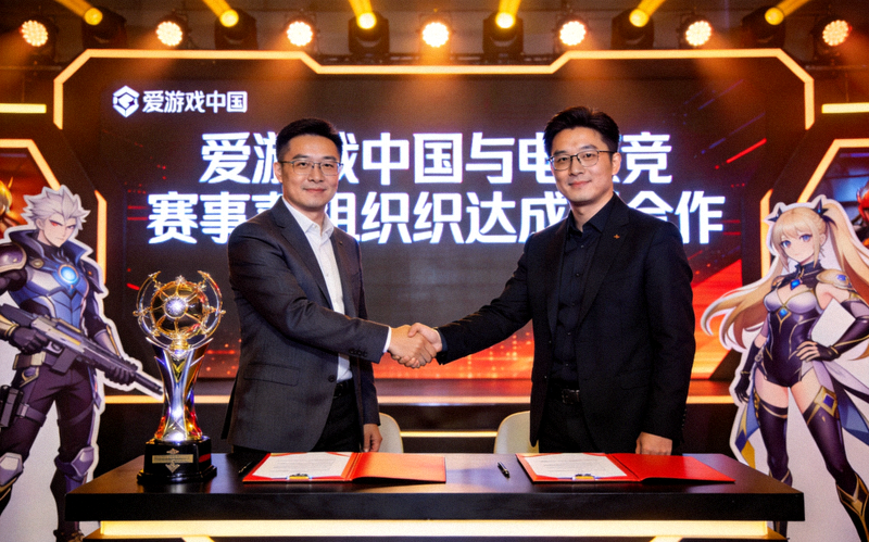 爱游戏中国与电竞赛事组织达成合作的现场画面