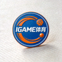 IGAME体育官方标志，蓝色圆形徽章搭配橙色运动元素图形